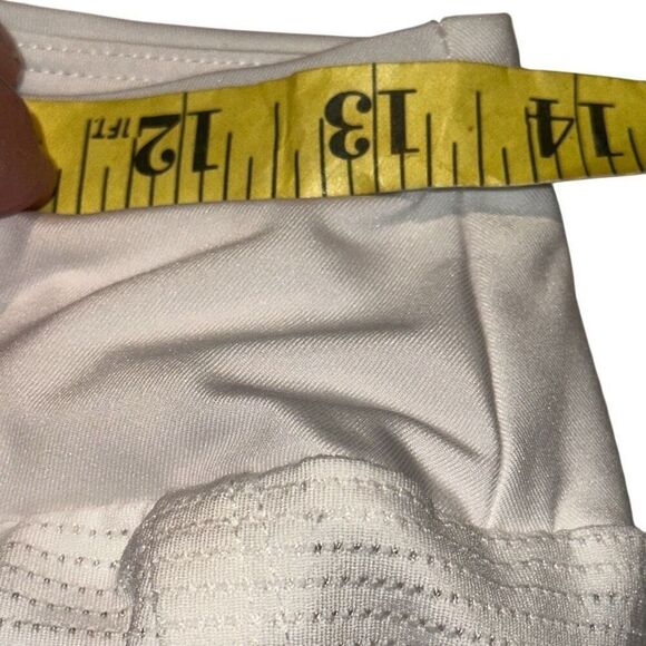 Nike Dri-Fit White Mesh Knit Pull-on Crew Athletic Running Shorts Ladies Medium - Picture 8 of 9